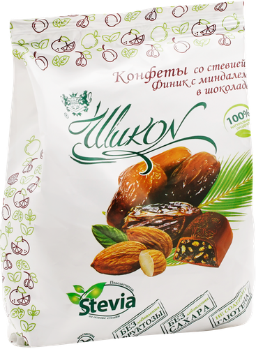 

Конфеты Шикон Финик с миндалем без сахара в шоколаде 150 г