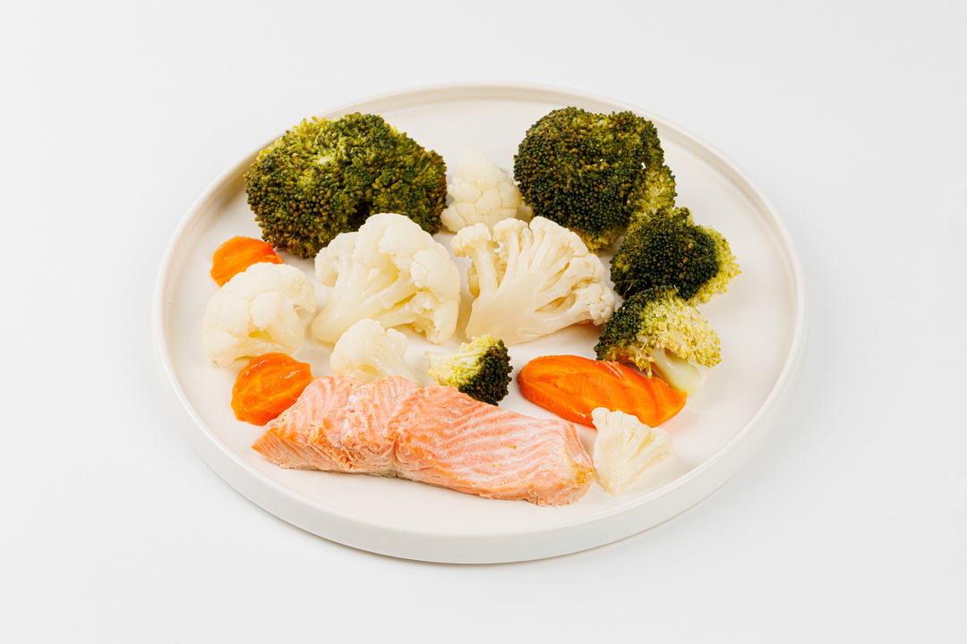 

Филе форели на пару с овощами 230 г