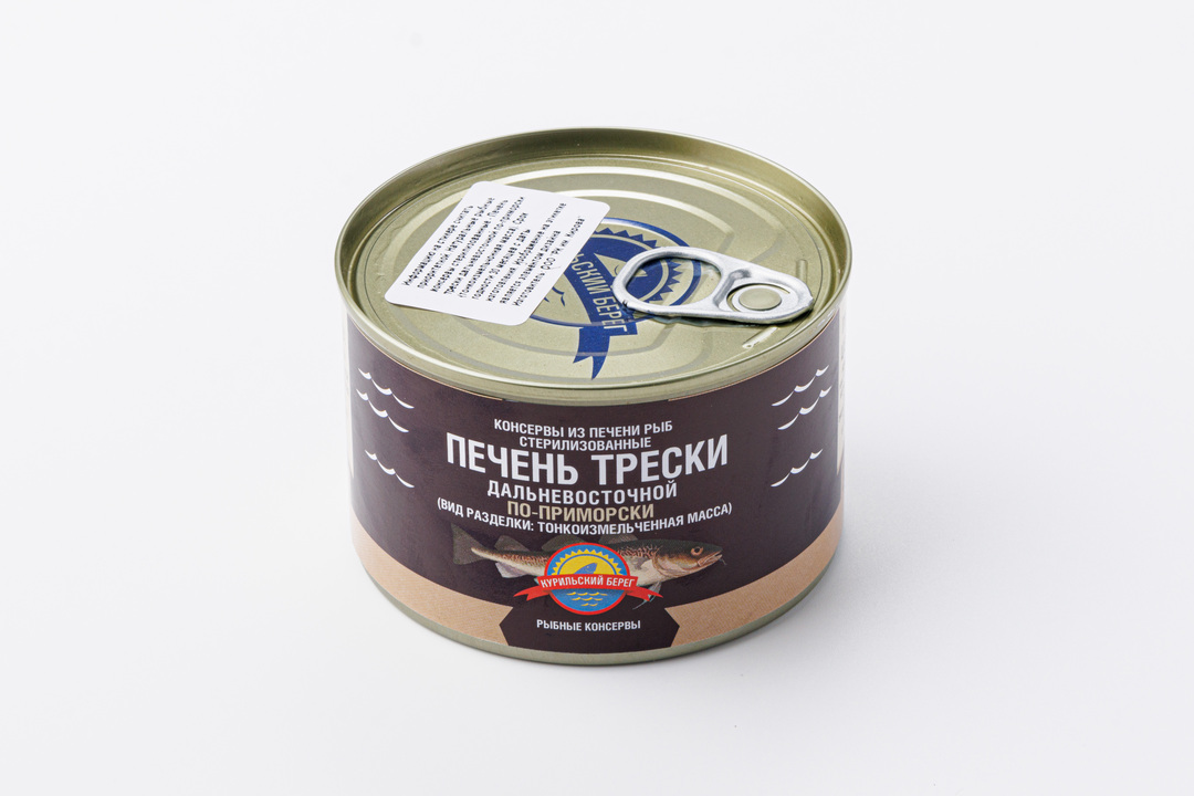 

Печень трески дальневосточной Курильский берег По-приморски 240 г