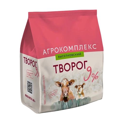 

Творог Агрокомплекс Выселковский 9% 300 г