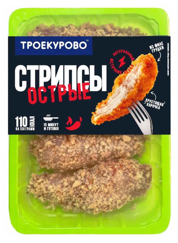 

Стрипсы куриные Троекурово острые 350 г