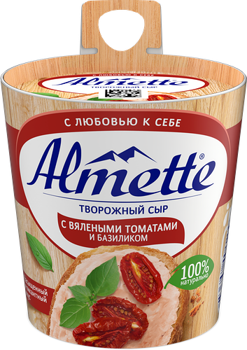 Творожный сыр Almette с вялеными томатами и базиликом 60% 150 г