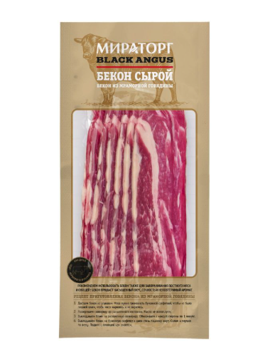 

Бекон Мираторг Black Angus из мраморной говядины 190 г