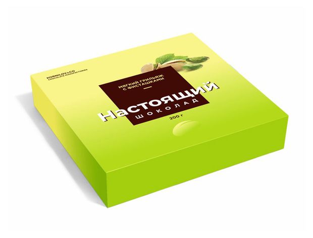 

Конфеты шоколадные Торговый дом Шоколадные мануфактуры Корнилова&Ко Мягкий грильяж с фисташкой 200 г