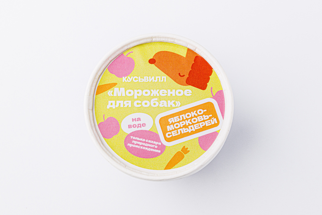 

Мороженое для собак Кусьвилл Яблоко, морковь и сельдерей 75 г