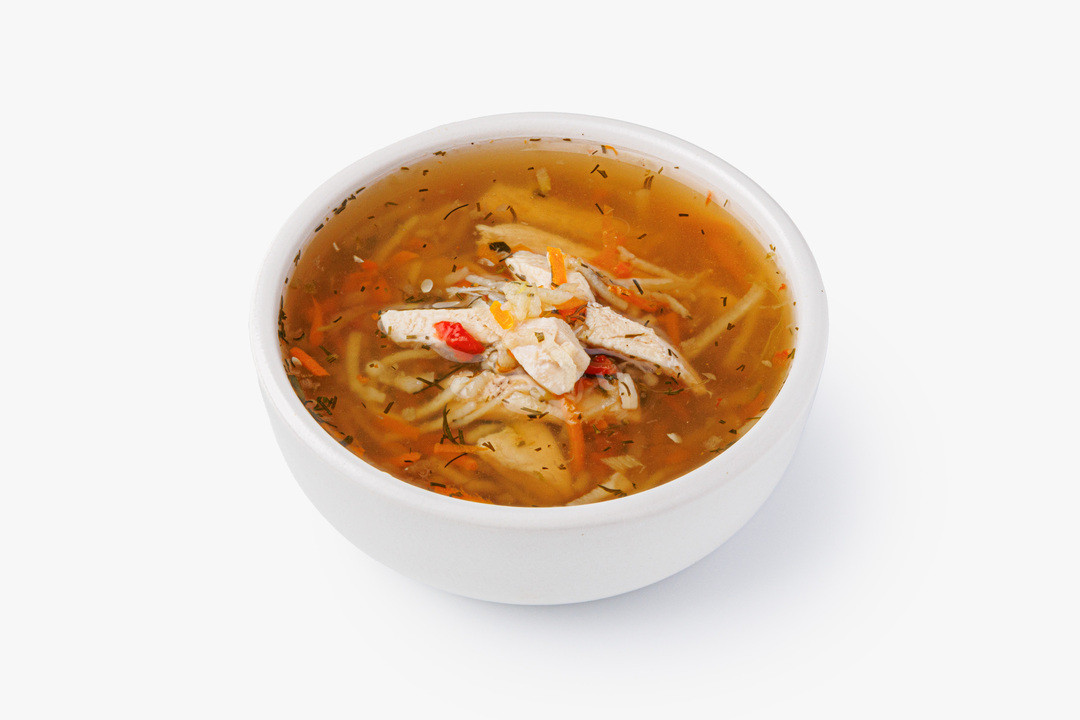 

Суп ВкусВилл куриный с лапшой из овощей 270 г