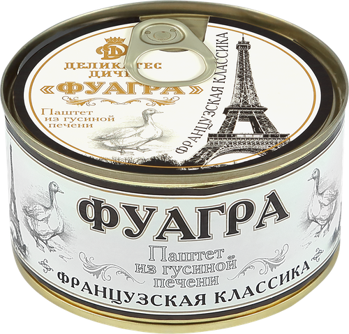 

Паштет Деликатес Дичь Фуа-гра из гусиной печени 200 г