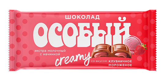 

Шоколад молочный Особый Клубничное мороженое 82 г