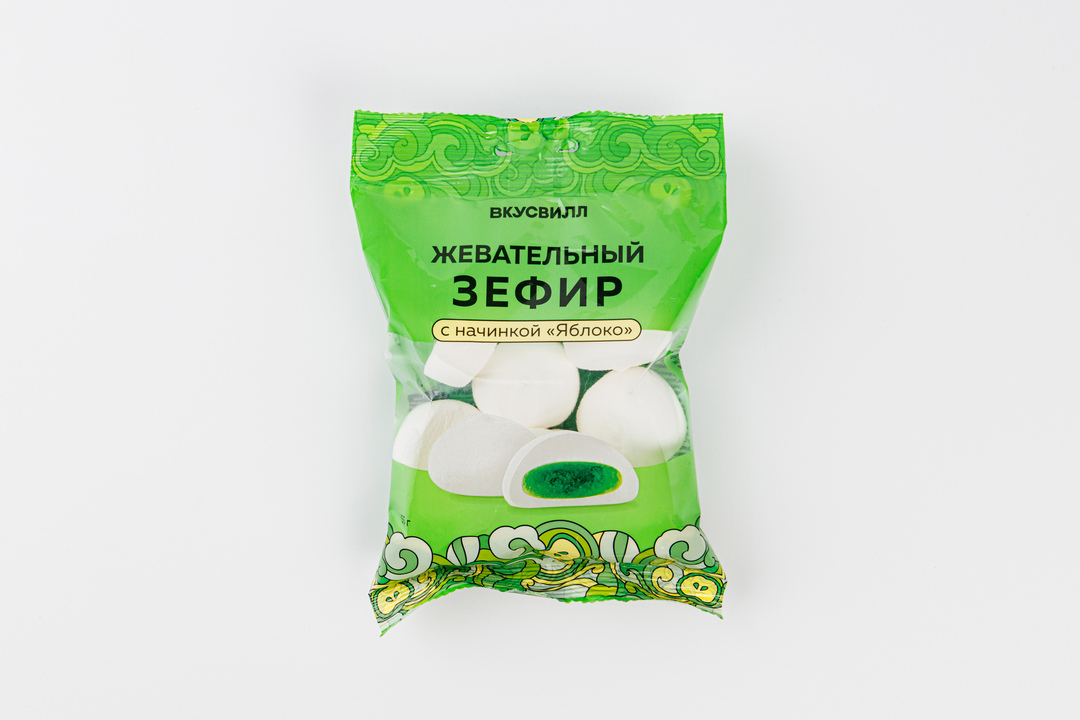 

Зефир ВкусВилл жевательный с начинкой Яблоко 55 г