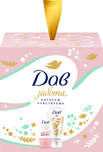 

Подарочный набор Дав С любовью для вас крем для рук 45 мл + дезодорант шариковый 50 мл