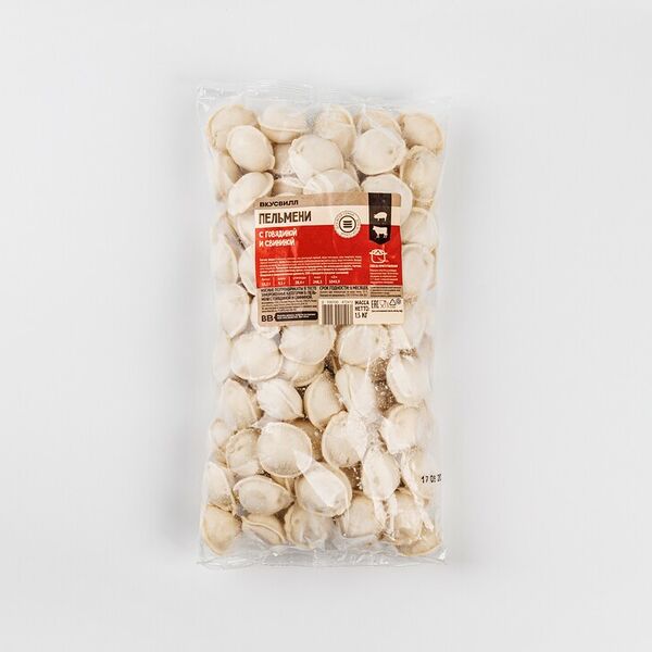 Пельмени ВкусВилл с говядиной и свининой 1.5 кг
