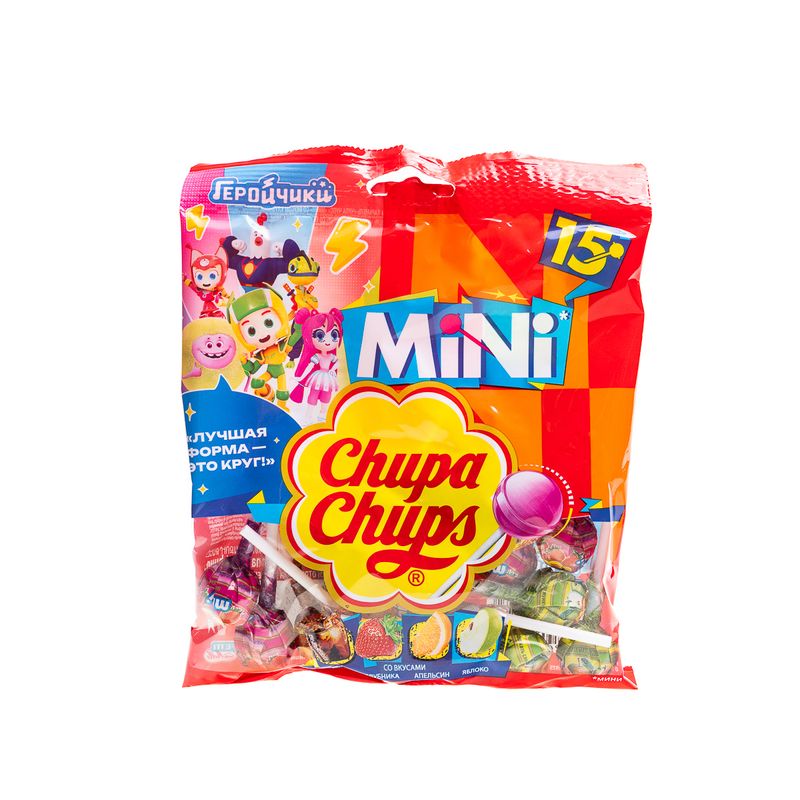 

Карамель Chupa Chups Mini вкус и дизайн упаковки в ассортименте 90 г