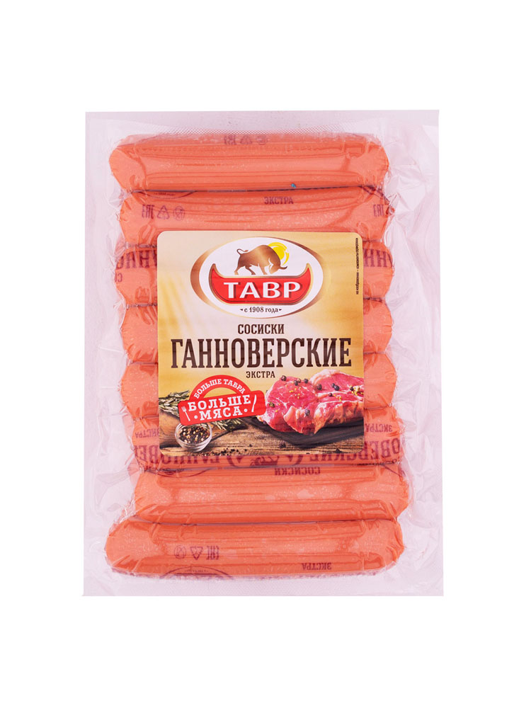 

Сосиски Тавр Ганноверские Экстра вес