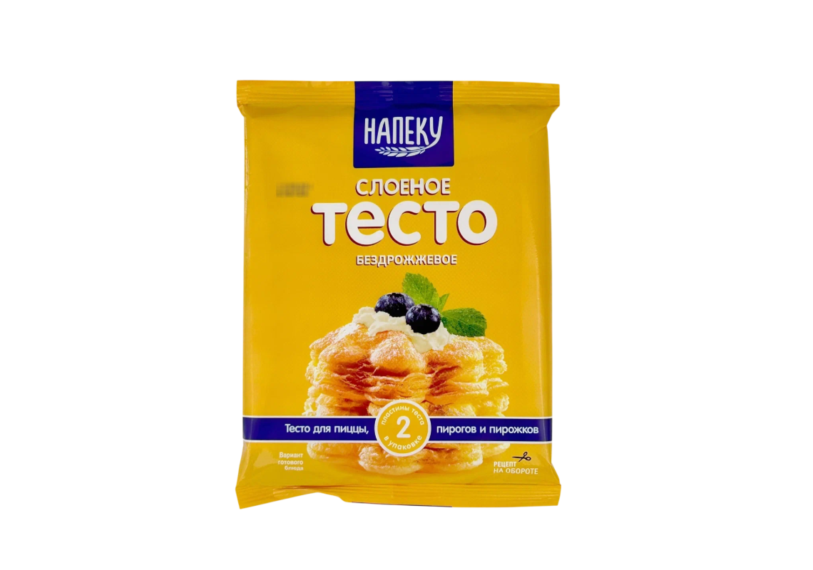 

Тесто слоеное бездрожжевое 500 г