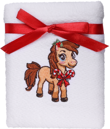 

Полотенце Homeclub Символ года 2025 30x50см, с вышивкой и бантиком, рисунок в ассортименте