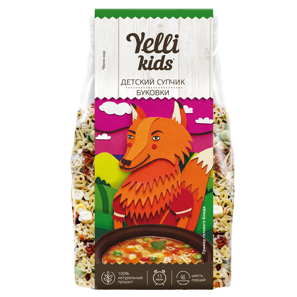 Смесь Yelli kids Детский супчик Буковки 80 г