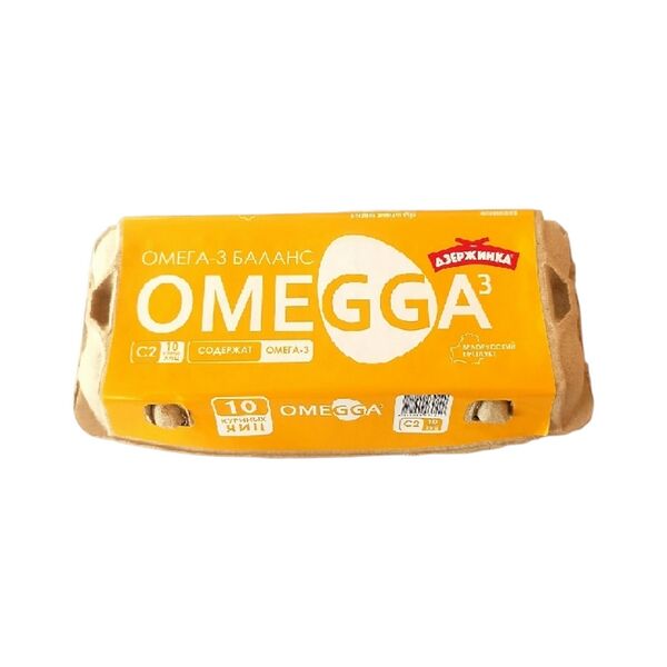 Яйца куриные пищевые Omegga3 С-2 10шт упак (картон)
