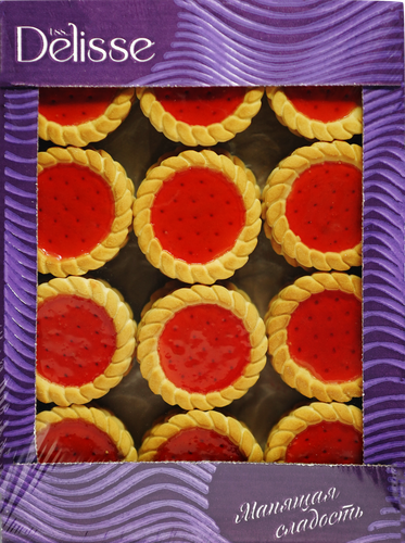 

Печенье сахарное Delisse с желе со вкусом клубники 500 г