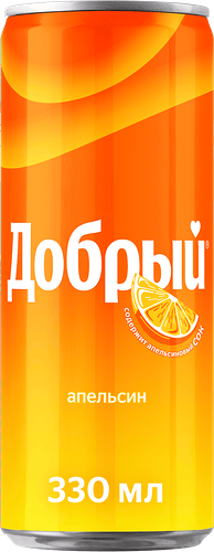 Напиток Добрый Апельсин с витамином С, с пониженной калорийностью сильногазированный, 330 мл