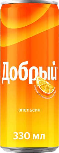 

Напиток Добрый Апельсин с витамином С, с пониженной калорийностью сильногазированный, 330 мл