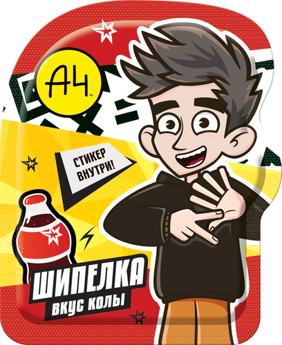 

Карамель Чебурашка Шипелка с подарком яблоко 5 г