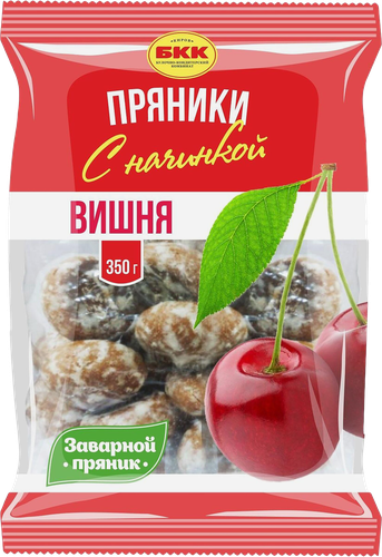 

Пряники БКК заварные глазированные с вишневой начинкой 350 г