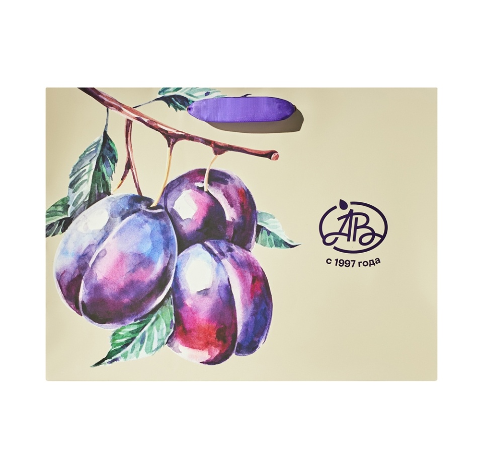 

Пакет подарочный Азбука вкуса Фруктовая коллекция Слива L 40х30х14 см