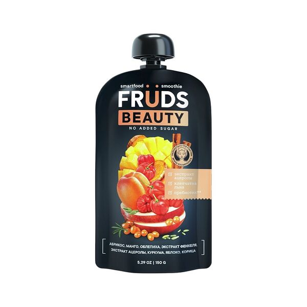 Пюре Яблоко-Абрикос-Манго-Облепиха 150г  SMARTFOOD SMOOTHIE FRUDS