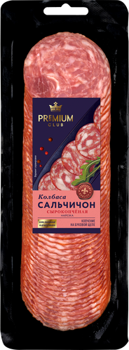 

Колбаса сырокопченая Premium Club Сальчичон, нарезка 200 г