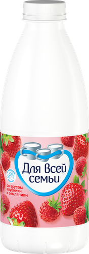 

Напиток кисломолочный Для всей семьи Клубника и земляника 1% БЗМЖ 930 г