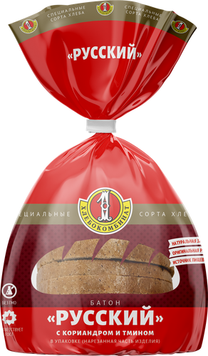 

Батон Первый хлебокомбинат Русский с кориандром и тмином в нарезке 200 г