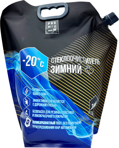 

Стеклоочиститель зимний Лента Premium Bubble Gum, до -20 градусов, 3.5 л