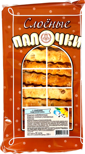 

Изделия слоёные Петрохлеб Палочки с семенами подсолнечника 200 г