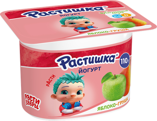

Йогурт Растишка яблоко-груша 3% 110 г дизайн упаковки в ассортименте