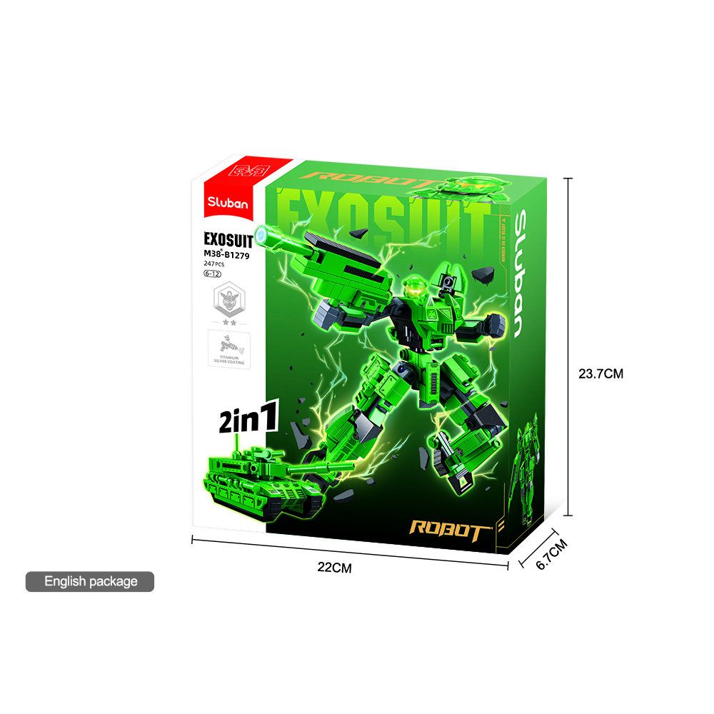

Конструктор SlubanТрансформер Танк 2 в 1, 247 деталей, Арт. M38-B1279