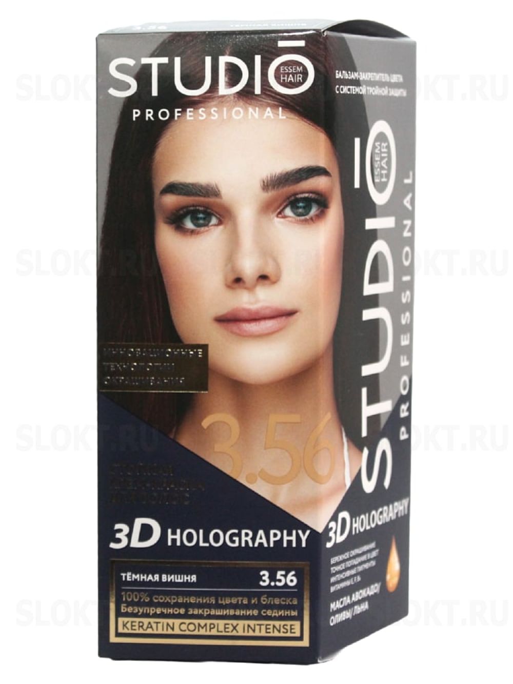 

Крем-краска для волос Studio Professional 3D Holography 3.56 Темная вишня 115 мл