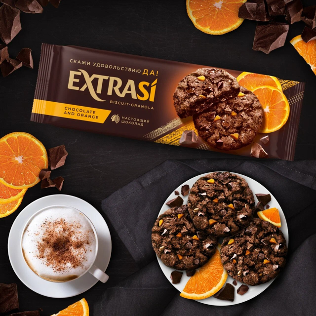

Печенье сдобное Extrasi с шоколадом и апельсином 150 г