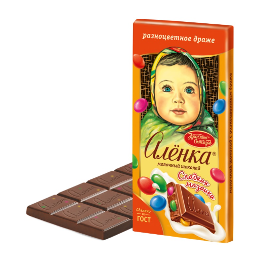 

Шоколад молочный Алёнка Сладкая мозаика с разноцветным драже 90 г