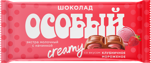 

Шоколад молочный Особый Клубничное мороженое 82 г