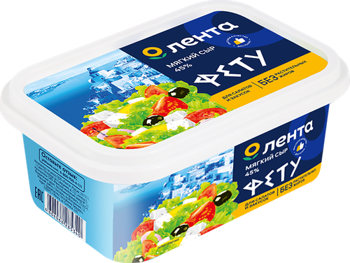 

Сыр рассольный ЛЕНТА Фетос 45%, без змж