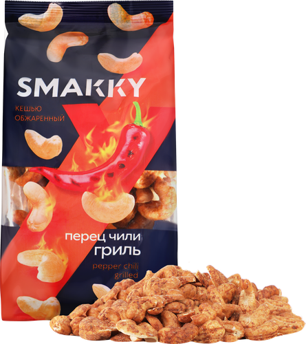

Кешью Smakky жареный со вкусом перца чили 150 г