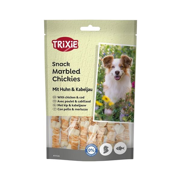 Лакомство д/собак TRIXIE косточки с курицей и треской, без сахара 100г
