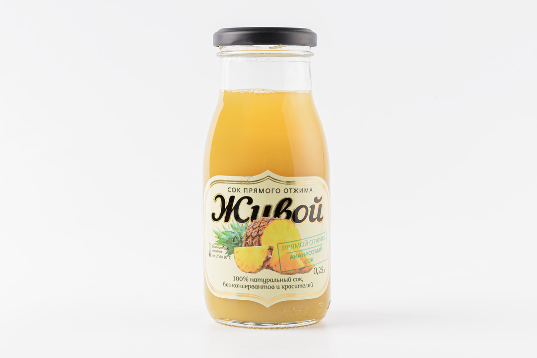 

Сок Живой Ананасовый прямого отжима, 250 мл