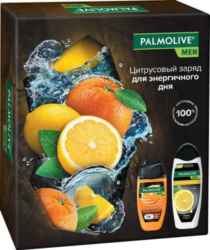 

Набор Palmolive Men Цитрусовый Заряд и Свежесть: гель для душа 250 мл, шампунь 450 мл