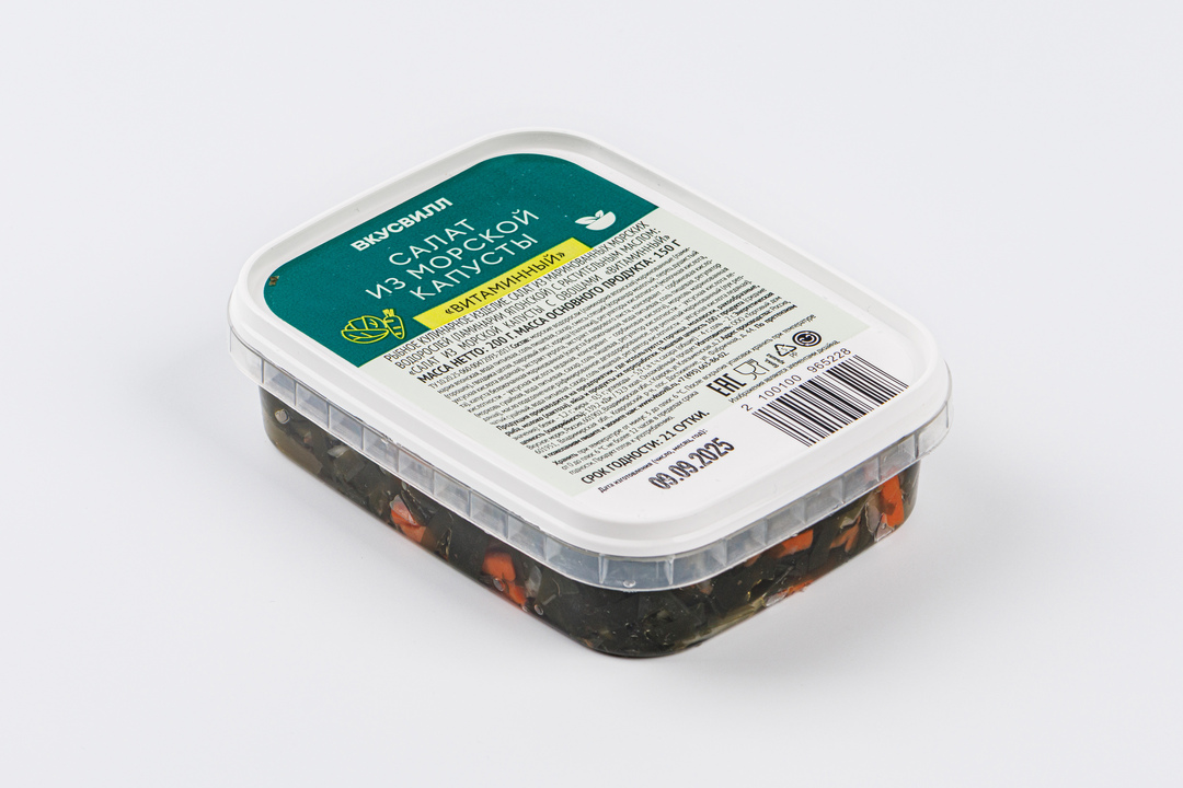 

Салат ВкусВилл из морской капусты Витаминный 200 г