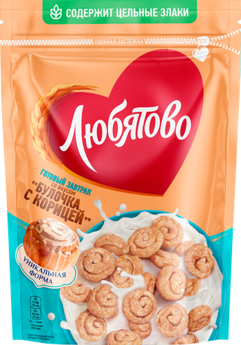 

Готовый завтрак Любятово Булочка с корицей 190 г