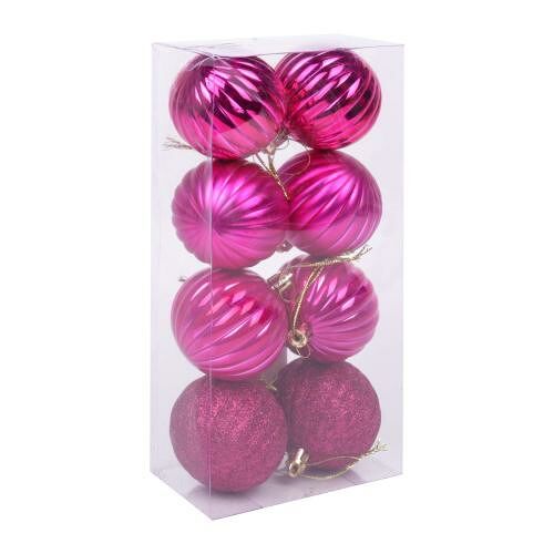 Набор елочных шаров 6 см 8 шт., цвет в ассортименте