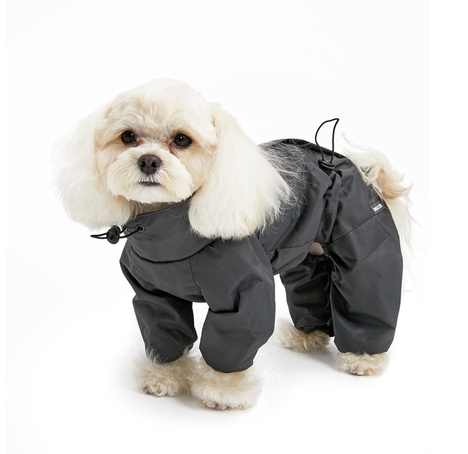 

Дождевик Muzzle демисезонный для мелких и средних пород собак, размер M, цвет темно-серый