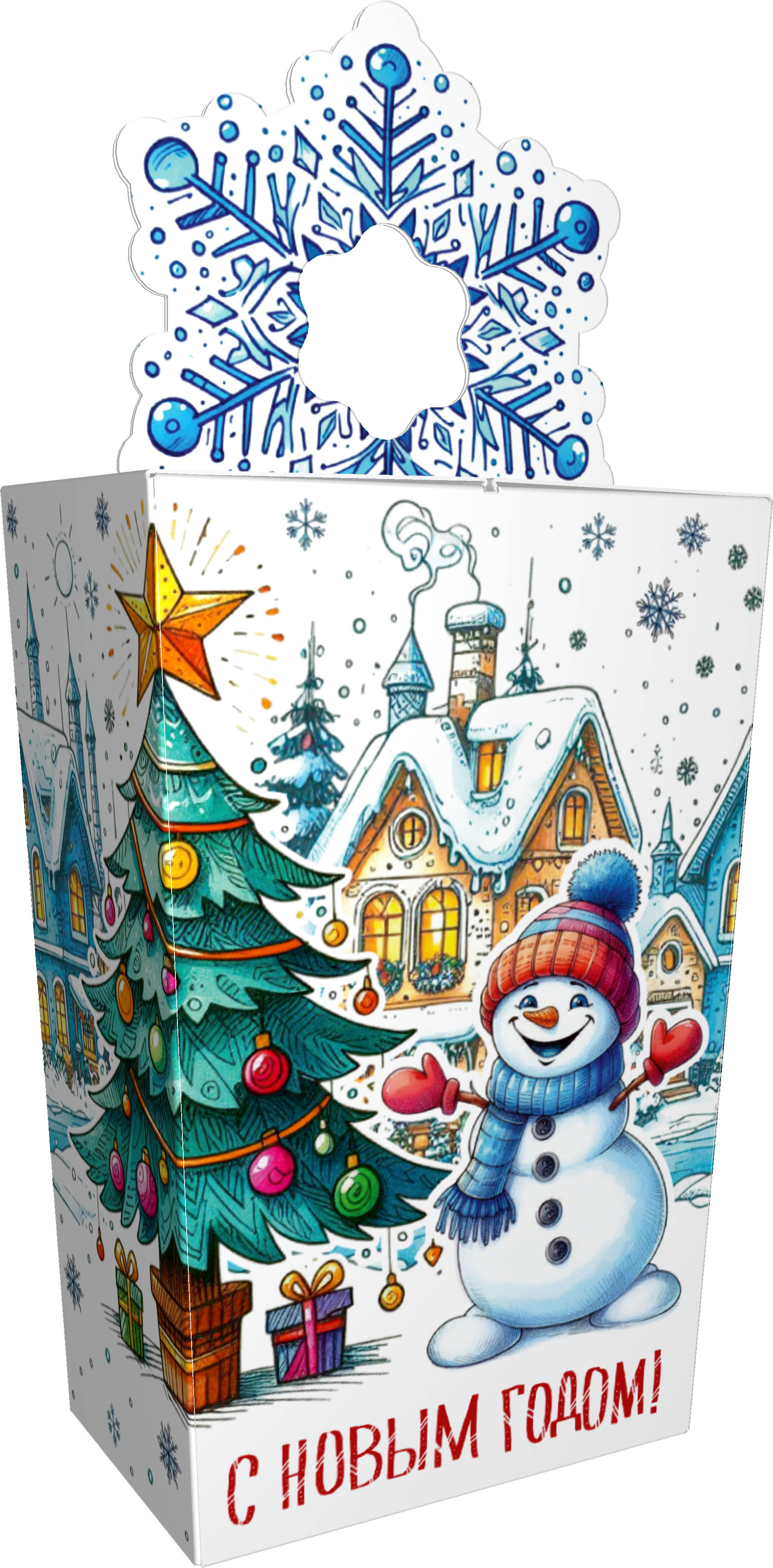 

Новогодний подарок Пензенская КФ N1 Снежинка Новогодний дворик 200 г