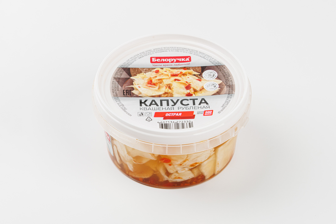 

Капуста Белоручка квашеная острая 500 г